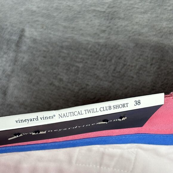 Vineyard Vines Shorts Mens 38 Nautical Twill Club Sun Burn Pink Chino Golf Prep - Picture 6 of 13